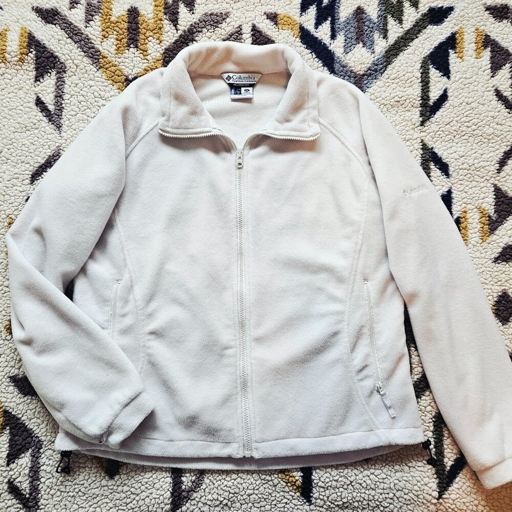 Columbia Sportswear Women's Full Zip Fleece Jacket White Size XL